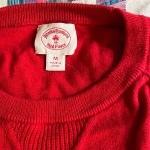 Cotton and cashmere brooks brothers tomato red sweater